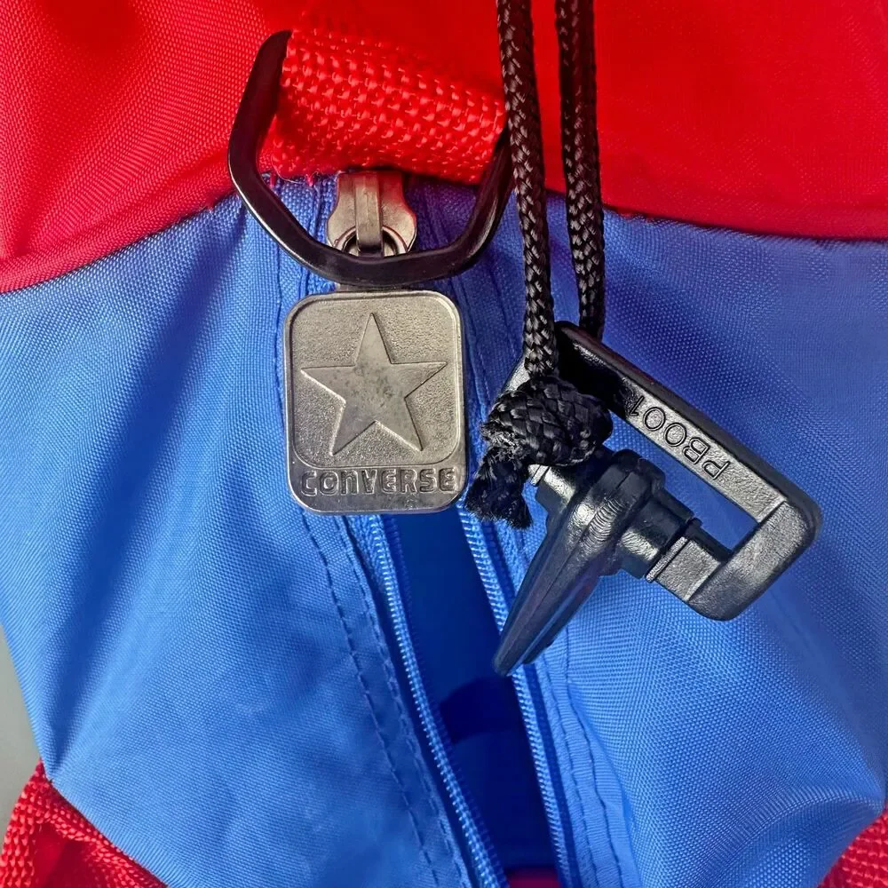 Vtg Chuck Taylor Converse All Star Red/Blue Duffle Workout Bag
